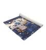 Buy Blue Wool and Viscose Abstract 6 x 8 Feet Hand Tufted Carpet