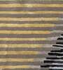 Buy Blue Wool and Viscose Geometrical 4 x 6 Feet Hand Tufted Carpet
