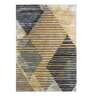 Buy Blue Wool and Viscose Geometrical 4 x 6 Feet Hand Tufted Carpet
