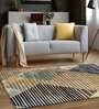 Buy Blue Wool and Viscose Abstract 5 x 7 Feet Hand Tufted Carpet
