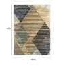 Buy Blue Wool and Viscose Abstract 5 x 7 Feet Hand Tufted Carpet