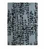 Buy Blue Wool and Viscose Abstract 5 x 7 Feet Hand Tufted Carpet