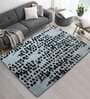 Buy Blue Wool and Viscose Abstract 5 x 7 Feet Hand Tufted Carpet