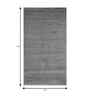 Blue Wool Blend Solid 4 ft x 6 ft Hand Woven Carpet