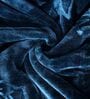 Blue Wool Floral 1000 GSM Heavy Winter Double Bed Blanket