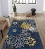Blue Wool Floral 4 x 6 Feet Hand Tufted Carpet Hand Tufted Carpet