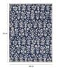 Blue Floral Wool 4 ft x 6 ft Hand Tufted Carpet