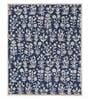 Blue Floral Wool 4 ft x 6 ft Hand Tufted Carpet
