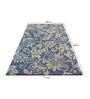 Blue Floral Wool 5 ft x 7 ft Hand Tufted Carpet