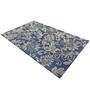 Blue Floral Wool 5 ft x 7 ft Hand Tufted Carpet