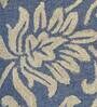 Blue Floral Wool 5 ft x 7 ft Hand Tufted Carpet
