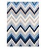 Buy Blue Abstract Wool 4 ft x 6 ft Hand Tufted Carpet