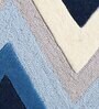 Buy Blue Abstract Wool 4 ft x 6 ft Hand Tufted Carpet