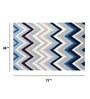 Buy Blue Abstract Wool 4 ft x 6 ft Hand Tufted Carpet