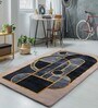 Buy Blue Wool Geometrical  5 ft x 7 ft Hand Tufted Carpet Carpet