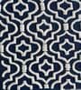 Blue Wool Geometrical 5 x 8 Feet Hand Tufted Carpet