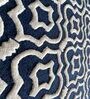 Blue Wool Geometrical 5 x 8 Feet Hand Tufted Carpet