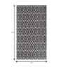 Blue Wool Geometrical 8 Ft X 10 Ft Flat Weaves Carpet