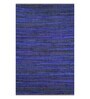 Blue Wool 4 ft X 6 ft Hand Woven Dhurrie