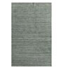 Blue Solid Wool 5 ft x 7 ft Hand Woven Carpet