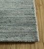 Blue Solid Wool 5 ft x 7 ft Hand Woven Carpet