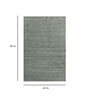 Blue Solid Wool 5 ft x 7 ft Hand Woven Carpet