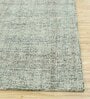 Blue Solid Wool 5 ft x 7 ft Hand Tufted Carpet
