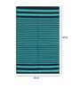Blue Cotton 3 ft X 5 ft Hand Woven Dhurrie