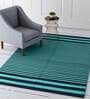 Blue Cotton 3 ft X 5 ft Hand Woven Dhurrie