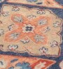 Blue Wool Traditional 4 ft x 6 ft Hand Tufted Carpet