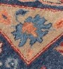 Blue Wool Traditional 4 ft x 6 ft Hand Tufted Carpet