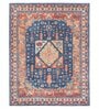 Blue Wool Traditional 4 ft x 6 ft Hand Tufted Carpet