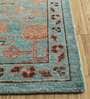 Teal Persian Wool 9 ft x 12 ft Hand Knotted Carpet