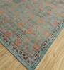 Teal Persian Wool 9 ft x 12 ft Hand Knotted Carpet
