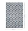Blue Abstract Wool 5 ft x 7 ft Hand Woven Carpet