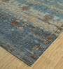 Blue Persian Wool 6 ft x 9 ft Hand Knotted Carpet