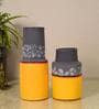 Bluebell Fields Yellow Terracotta (Set of 2) Vases