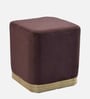 Blueberry Fabric Pouffe in Brown Colour Blueberry Fabric Pouffe in Brown Colour
