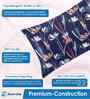 Blue Floral Premium 3D Printed Pillow Covers (Set of 2) With 1Pc Scrunchie Free