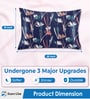 Blue Floral Premium 3D Printed Pillow Covers (Set of 4) With 2Pcs Scrunchie Free