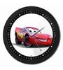 Bluegape Lightning Mcqueen Cartoon Car Glass Wall Clock