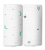 BlueGrey 44 x 44 In 130 TC Organic Baby Swaddle Wrap in Super Soft Muslin, Set of 2