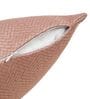 Blush and Light Blue Polyester Jacquard 16x16 inches Cushion Cover Set of 2
