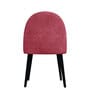Blush Curved-Back Suede Dining Chair In Pink Colour