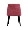 Blush Curved-Back Suede Dining Chair In Pink Colour