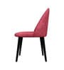Blush Curved-Back Suede Dining Chair In Pink Colour