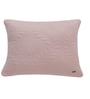 Blush Pink 100% Combed Cotton Flora 18X18 Inches Knitted Cushion Cover With Filler