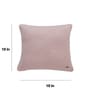Blush Pink 100% Combed Cotton Flora 18X18 Inches Knitted Cushion Cover With Filler