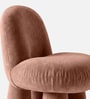 Blush Pink Bubble Velvet Kids Chair In Blush Pink Colour