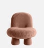 Blush Pink Bubble Velvet Kids Chair In Blush Pink Colour